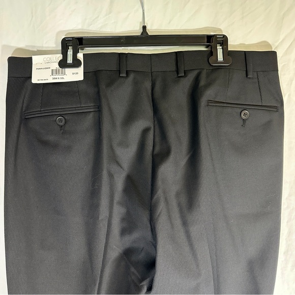 Collection Michael Strahan Dress Pants Slacks 38x32 Striped Black NWT - Picture 5 of 7